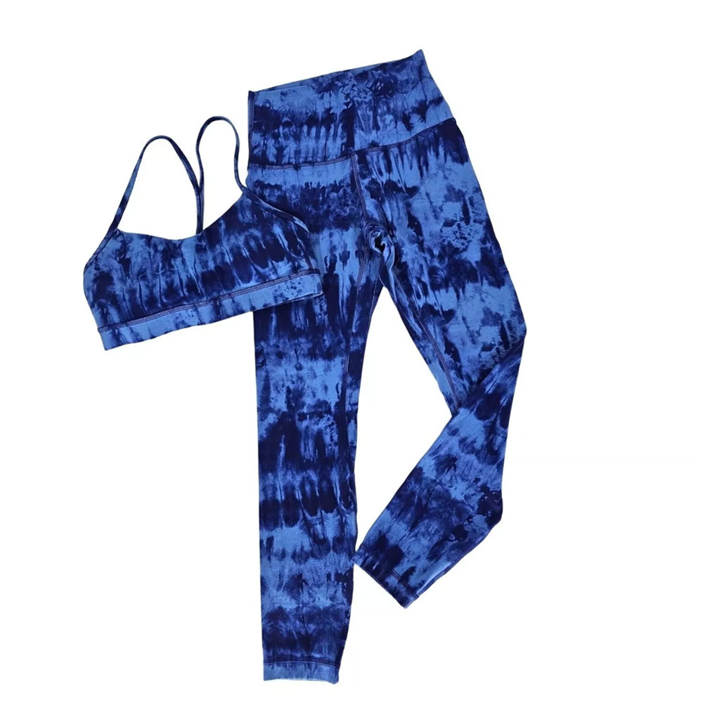 Women Legging and Bra Set Blue