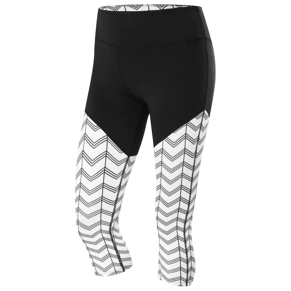 Pro Performance High Waist Women's Capri Running Tights - White